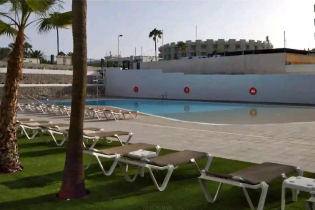 Traumhafte Wohnung Mit Panoramablick Und Pool Playa del Inglés Zewnętrze zdjęcie